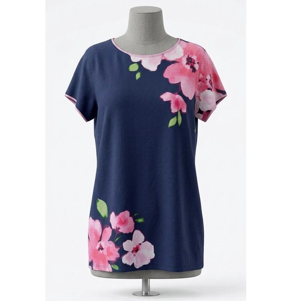 Simply Vera Vera Wang XL Floral Pajama Top Nightgown Sleep Dress Pockets Gorp